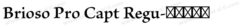 Brioso Pro Capt Regu字体转换